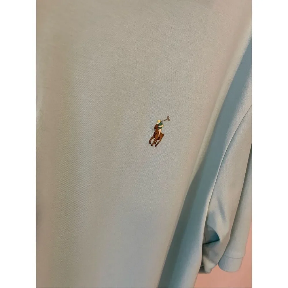Ralph Lauren light blue cotton polo shirt - 2XLT